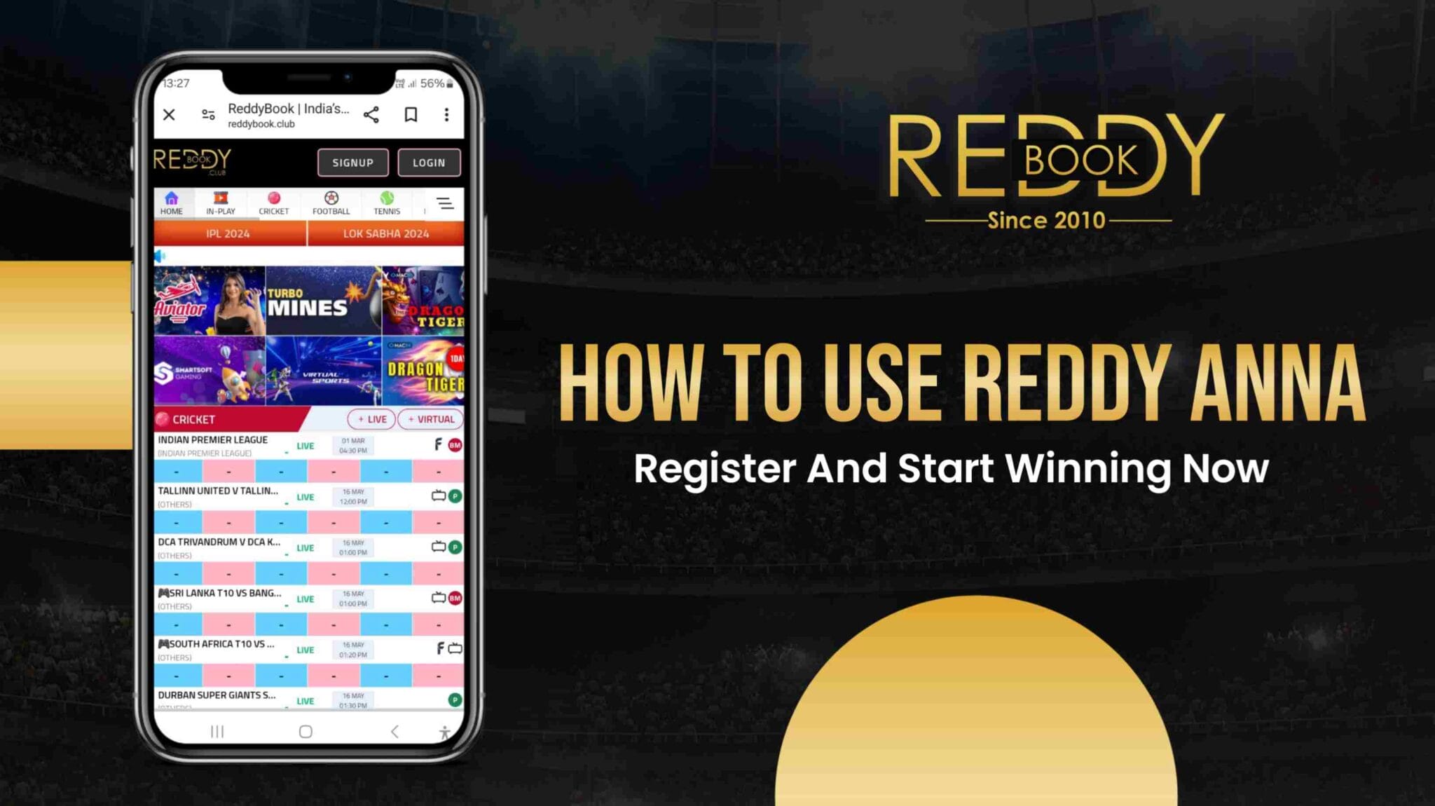 Reddy Anna Cricket Betting banner